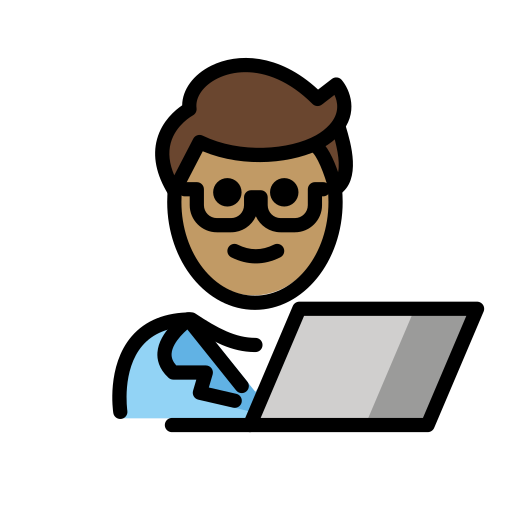 Man Technologist: Medium Skin Tone on OpenMoji