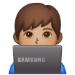 Man Technologist: Medium Skin Tone on Samsung