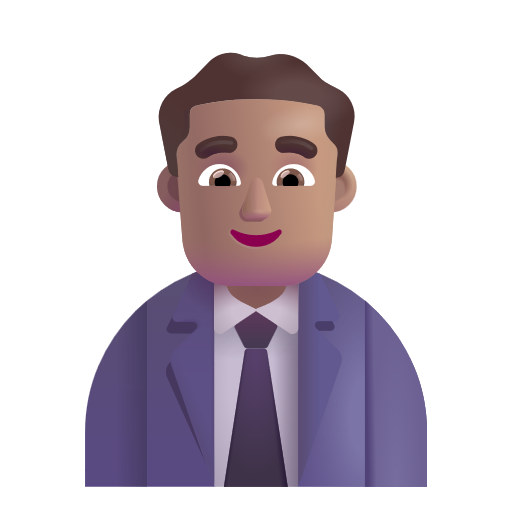 Man Office Worker: Medium Skin Tone on Microsoft 3D