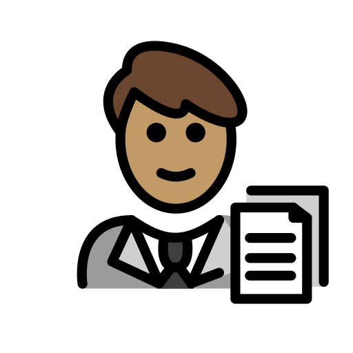 Man Office Worker: Medium Skin Tone on OpenMoji
