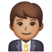 Man Office Worker: Medium Skin Tone on Samsung