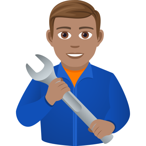 Man Mechanic: Medium Skin Tone on JoyPixels