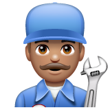 Man Mechanic: Medium Skin Tone on WhatsApp