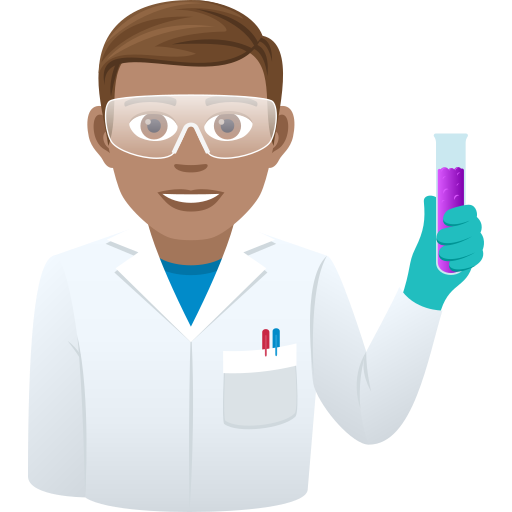 Man Scientist: Medium Skin Tone on JoyPixels