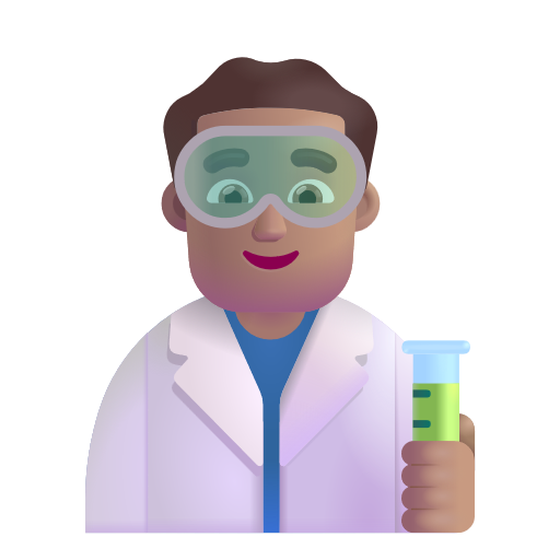 Man Scientist: Medium Skin Tone on Microsoft 3D