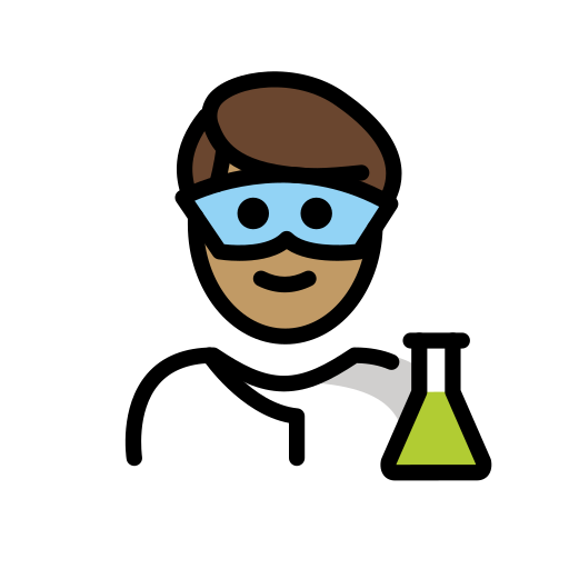 Man Scientist: Medium Skin Tone on OpenMoji