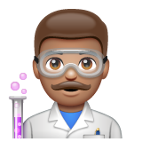 Man Scientist: Medium Skin Tone on WhatsApp