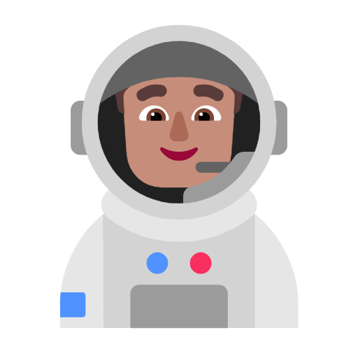 Man Astronaut: Medium Skin Tone on Microsoft Fluent