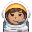 Man Astronaut: Medium Skin Tone on Samsung