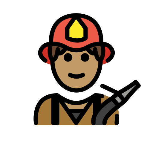 Man Firefighter: Medium Skin Tone on OpenMoji