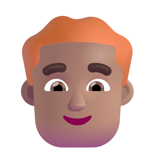 Man: Red Hair: Medium Skin Tone on Microsoft 3D