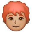 Man: Red Hair: Medium Skin Tone on Samsung