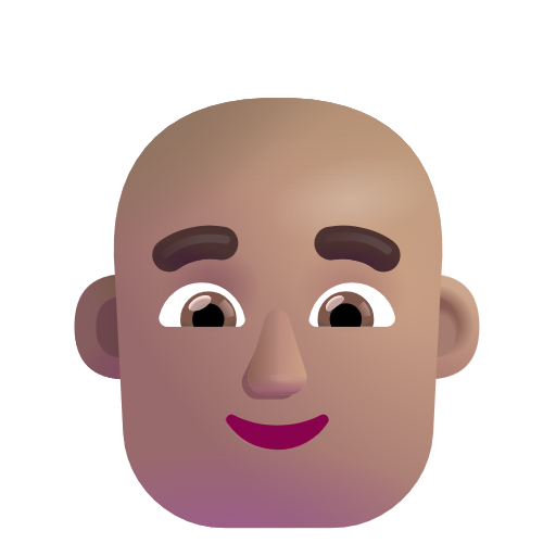 Man: Bald: Medium Skin Tone on Microsoft 3D
