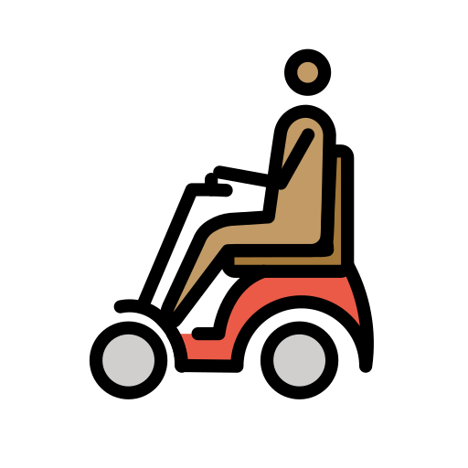 Man In Motorized Wheelchair: Medium Skin Tone on OpenMoji