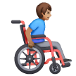 Man In Manual Wheelchair Facing Right: Medium Skin Tone on Samsung