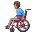 Man In Manual Wheelchair: Medium Skin Tone on Samsung