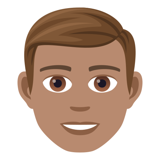 Man: Medium Skin Tone on JoyPixels