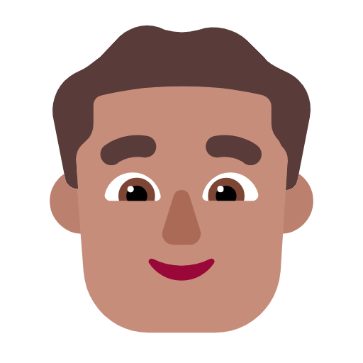 Man: Medium Skin Tone on Microsoft Fluent