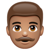 Man: Medium Skin Tone on WhatsApp