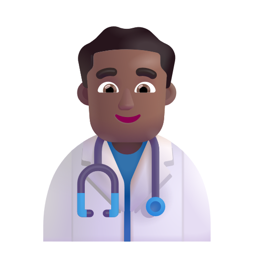 Man Health Worker: Medium-Dark Skin Tone on Microsoft 3D