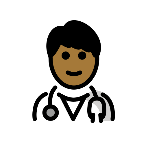 Man Health Worker: Medium-Dark Skin Tone on OpenMoji