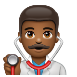 Man Health Worker: Medium-Dark Skin Tone on WhatsApp