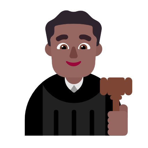 Man Judge: Medium-Dark Skin Tone on Microsoft Fluent