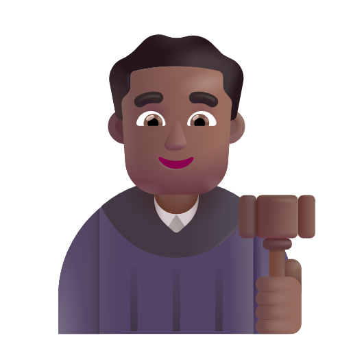 Man Judge: Medium-Dark Skin Tone on Microsoft 3D