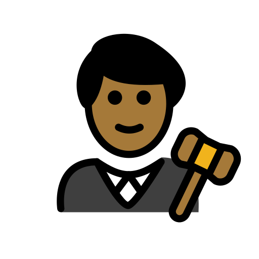 Man Judge: Medium-Dark Skin Tone on OpenMoji