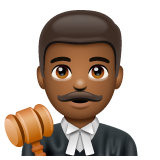 Man Judge: Medium-Dark Skin Tone on WhatsApp