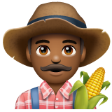 Man Farmer: Medium-Dark Skin Tone on WhatsApp
