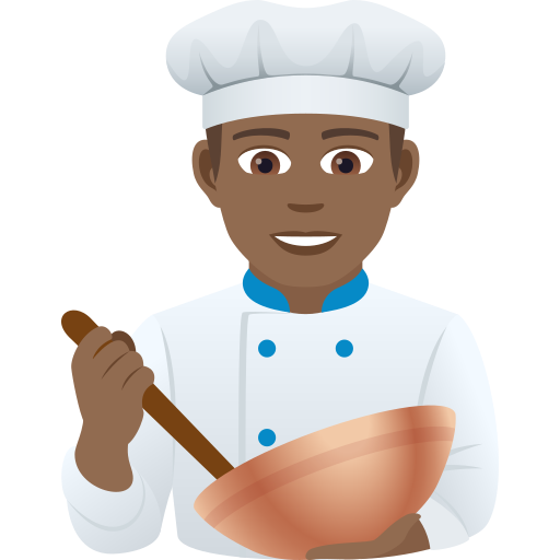 Man Cook: Medium-Dark Skin Tone on JoyPixels