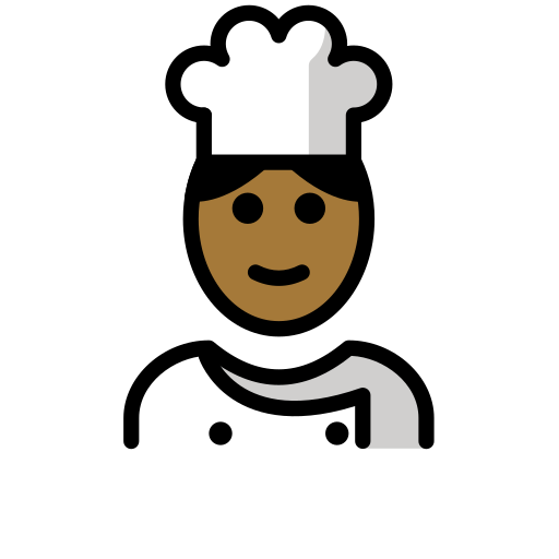 Man Cook: Medium-Dark Skin Tone on OpenMoji