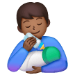 Man Feeding Baby: Medium-Dark Skin Tone on Samsung