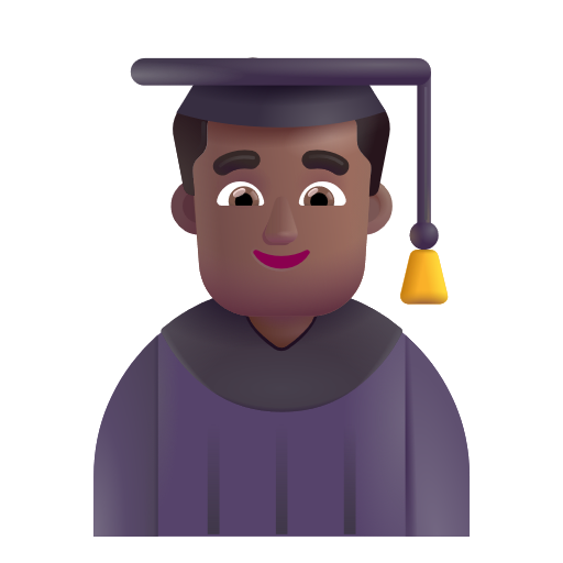 Man Student: Medium-Dark Skin Tone on Microsoft 3D