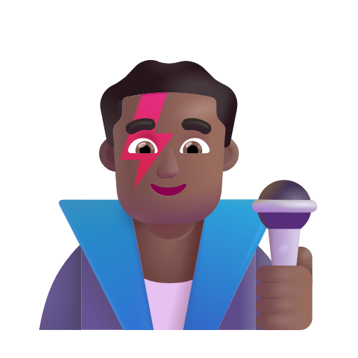 Man Singer: Medium-Dark Skin Tone on Microsoft 3D