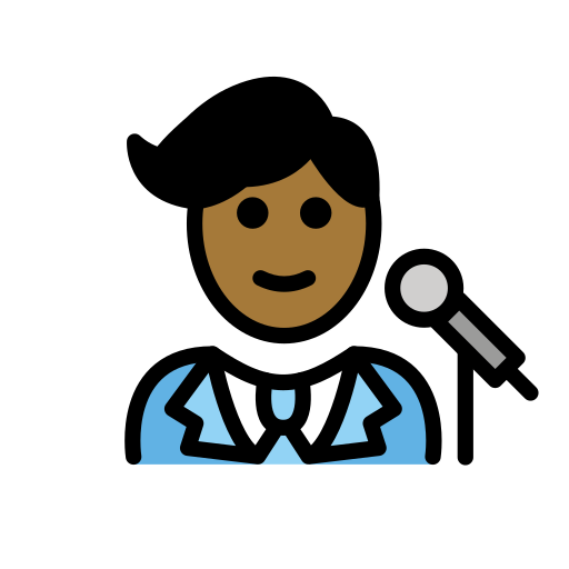 Man Singer: Medium-Dark Skin Tone on OpenMoji