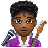 Man Singer: Medium-Dark Skin Tone on WhatsApp