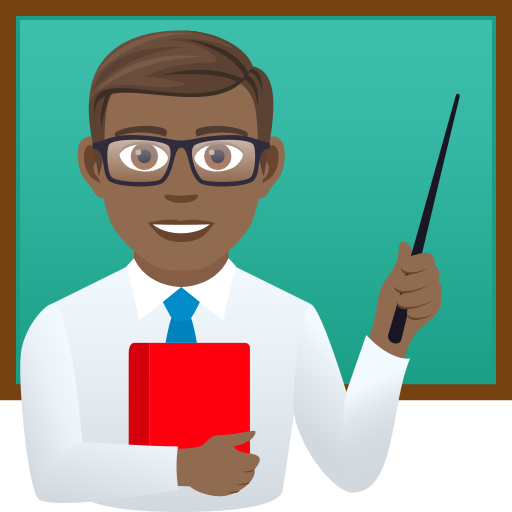 Man Teacher: Medium-Dark Skin Tone on JoyPixels