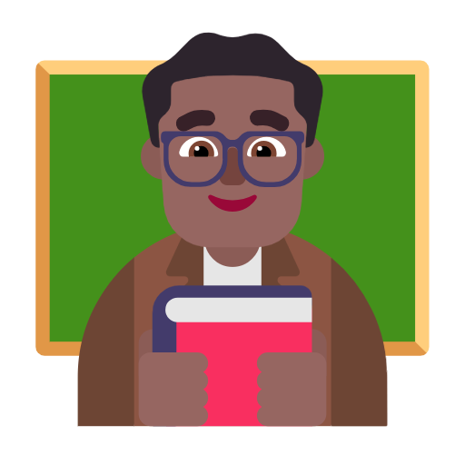 Man Teacher: Medium-Dark Skin Tone on Microsoft Fluent
