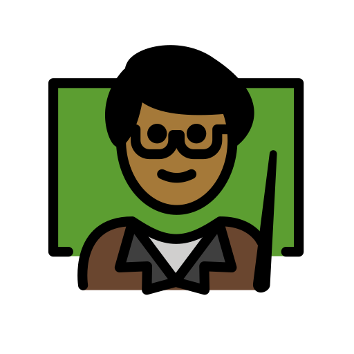 Man Teacher: Medium-Dark Skin Tone on OpenMoji