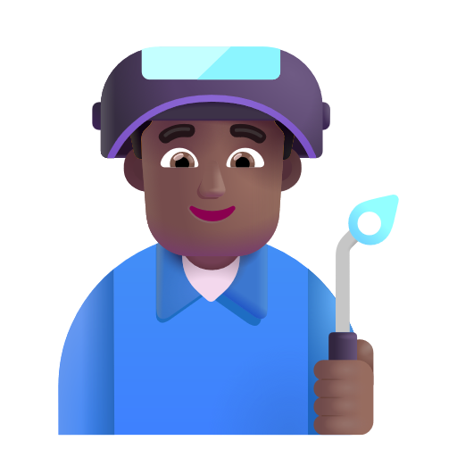 Man Factory Worker: Medium-Dark Skin Tone on Microsoft 3D