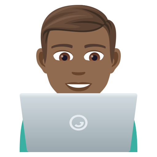 Man Technologist: Medium-Dark Skin Tone on JoyPixels