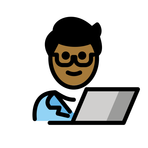 Man Technologist: Medium-Dark Skin Tone on OpenMoji