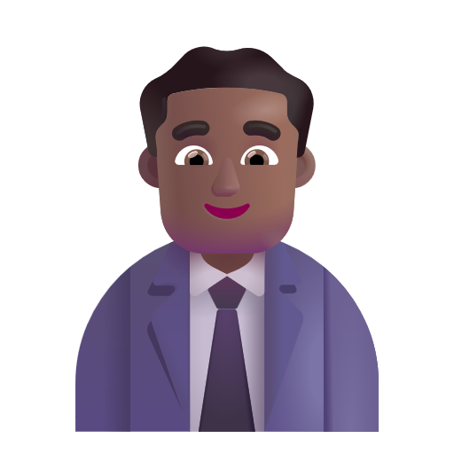 Man Office Worker: Medium-Dark Skin Tone on Microsoft 3D