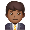 Man Office Worker: Medium-Dark Skin Tone on Samsung