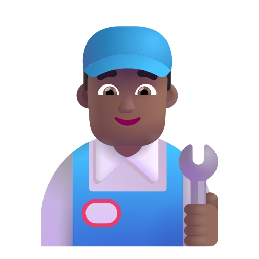 Man Mechanic: Medium-Dark Skin Tone on Microsoft 3D