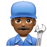 Man Mechanic: Medium-Dark Skin Tone on WhatsApp