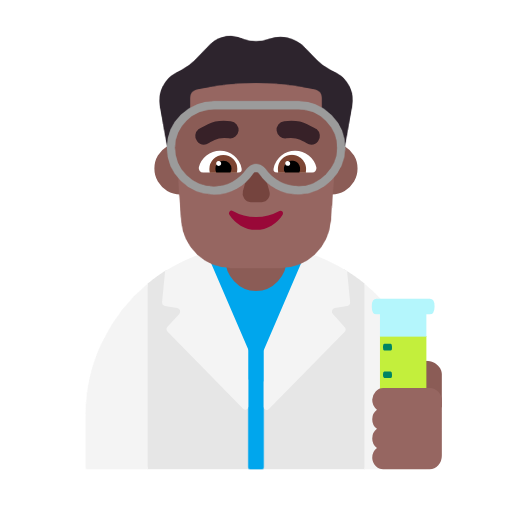 Man Scientist: Medium-Dark Skin Tone on Microsoft Fluent