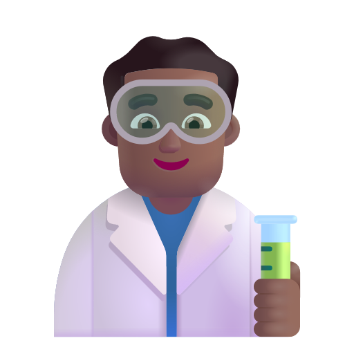 Man Scientist: Medium-Dark Skin Tone on Microsoft 3D
